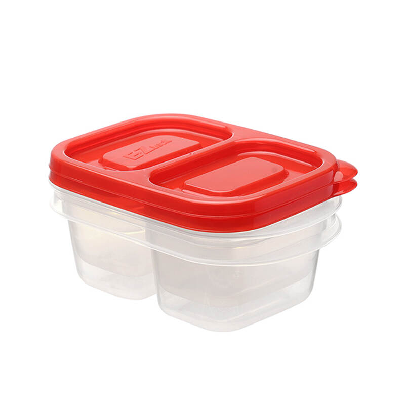 Bộ 2 Hộp Nhựa Ezlock Nắp Đỏ 260ML - HLE7204S, , large image number null